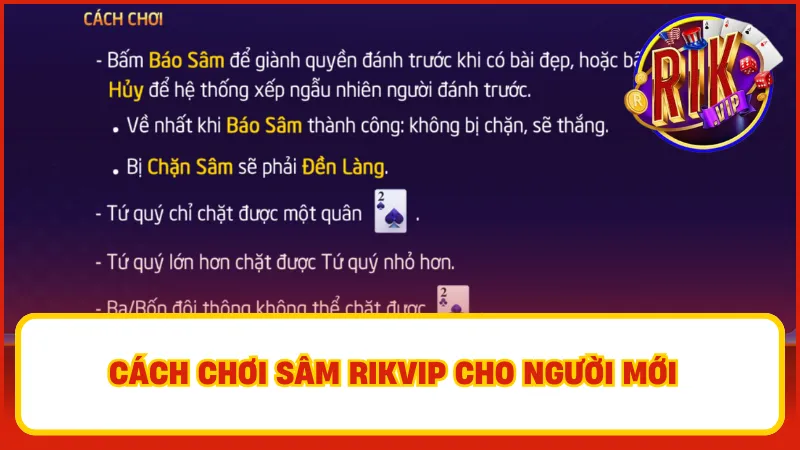 Hướng dẫn chơi Sâm Rikvip cho người mới